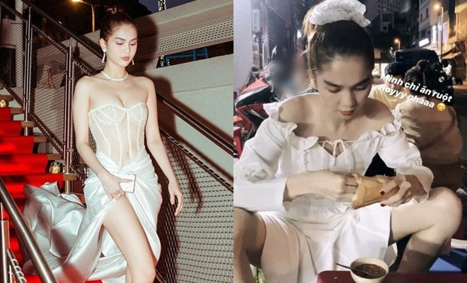 Lộng lẫy trên thảm đỏ, Ngọc Trinh đời thường bá đạo một trời một vực