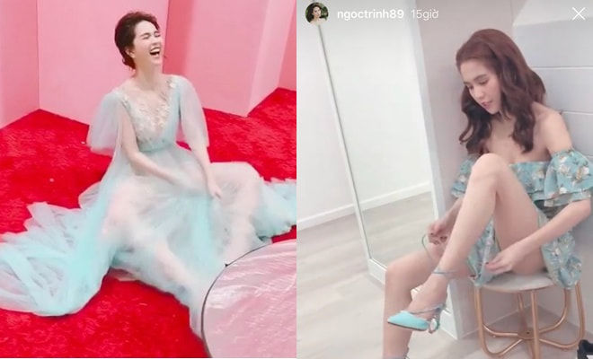 Lộng lẫy trên thảm đỏ, Ngọc Trinh đời thường bá đạo một trời một vực