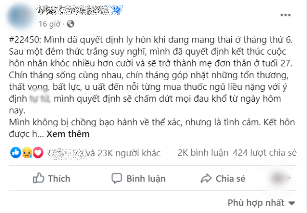 Mới cưới 3 tháng chồng đã cặp bồ, vợ quyết ly hôn dù bụng mang dạ chửa