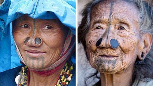Muôn kiểu làm đẹp rùng mình thời xưa: Xăm nụ cười, nong mũi