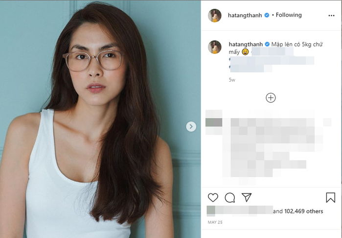 Tăng Thanh Hà bị netizen chê già và gầy dù đã tăng 5kg