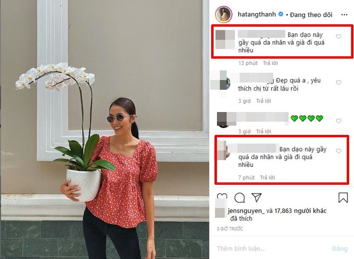 Tăng Thanh Hà bị netizen chê già và gầy dù đã tăng 5kg