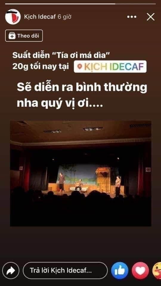 Vở kịch Tía ơi Má dìa vẫn diễn giữa tình hình dịch Covid-19