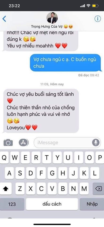 Trọng Hưng chép ngôn tình trên mạng để gửi cho vợ Hà My