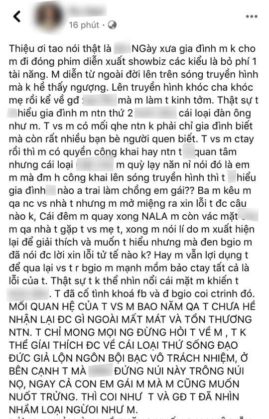 Hoàng Thiệu bị bạn gái tố ngoại tình, diễn trên Người Ấy Là Ai
