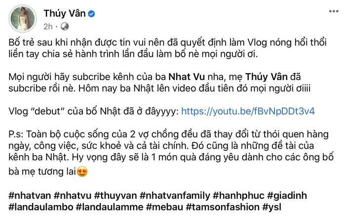 Á hậu Thúy Vân hạnh phúc cùng chồng khoe ảnh lần đầu siêu âm