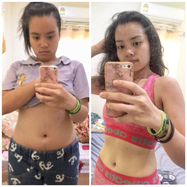 Ăn thực phẩm sạch, tập luyện tại nhà, cô gái Thái Lan giảm 17kg dễ ợt