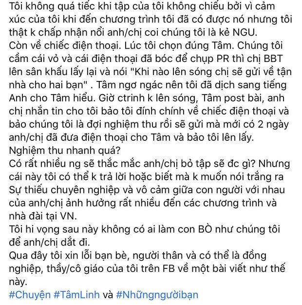 Bị cắt sóng khỏi Người ấy là ai mùa 3, em gái Hoàng Thùy bức xúc