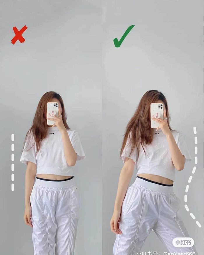 Bí quyết selfie thần thái: Ngồi bó gối hình chữ V, đứng hơi khuỵu