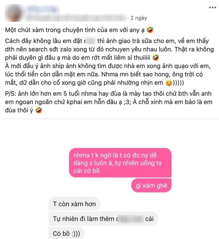 Cô gái đặt trà sữa hốt luôn chàng shipper: Có người yêu dễ vậy?
