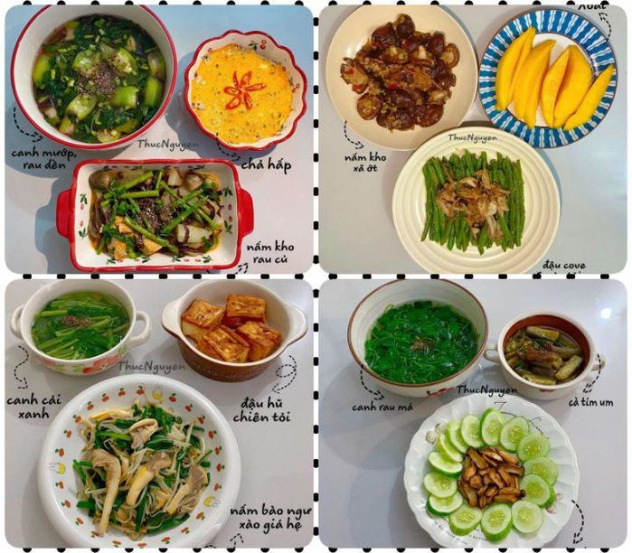 Chồng đảm tự nấu đồ chay ngon cho vợ, mỗi bữa chưa tới 100.000 VNĐ