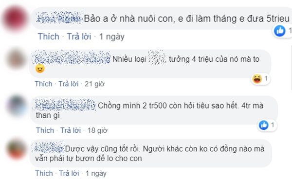 Chồng một tháng cho 4 triệu, bảo: “3 mẹ con tiêu từng đấy là đủ rồi”