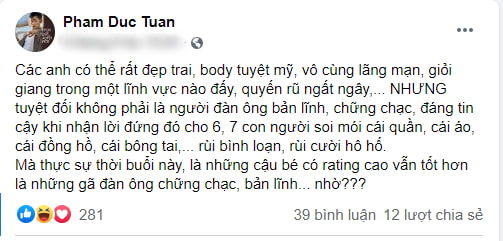 Đức Tuấn và dàn sao đưa quan điểm về các chàng trai lên show hẹn hò