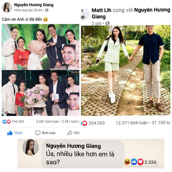 Hương Giang đăng ảnh hi em ẩn ý sau khi Matt Liu bị tố tán tỉnh gái