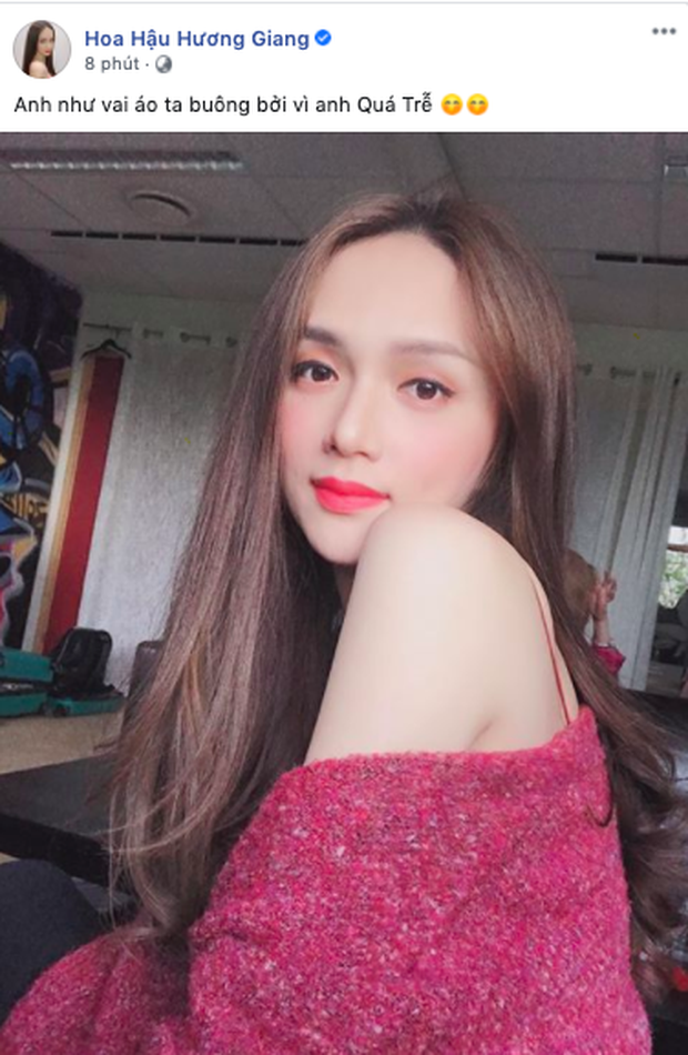 Hương Giang vội sửa status sau khi gọi Matt Liu là anh yêu