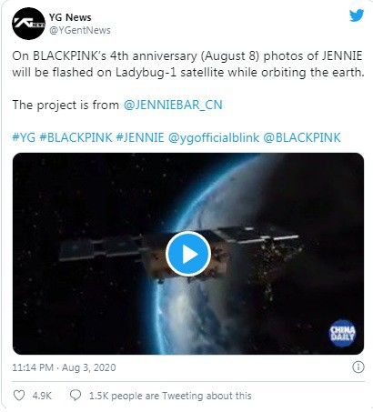 Fansite Jennie chi tiền đẳng cấp: Đem ảnh idol chiếu quanh Trái Đất