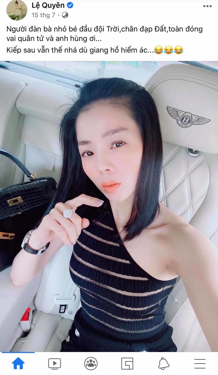Muôn kiểu khoe nhẫn kim cương trá hình của Lệ Quyên: đăng kèm triết lý