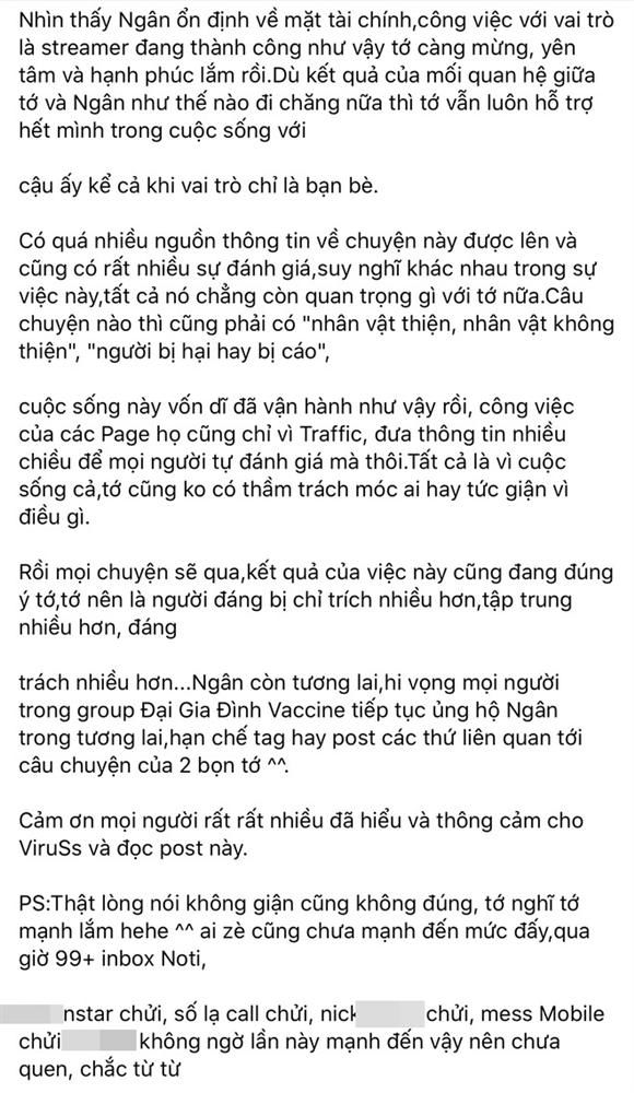 ViruSs lần đầu lên tiếng sau khi chia tay Ngân Sát Thủ