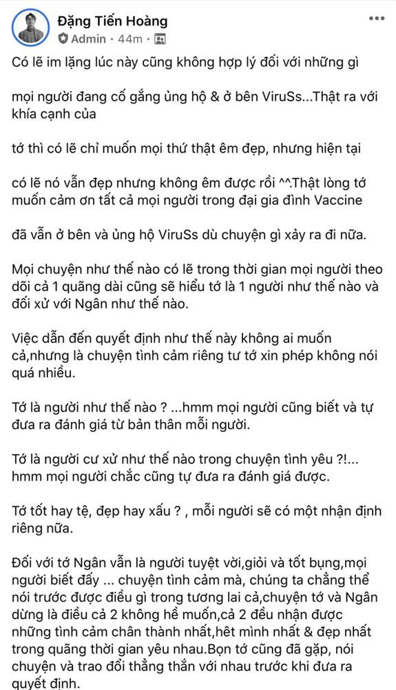 ViruSs lần đầu lên tiếng sau khi chia tay Ngân Sát Thủ