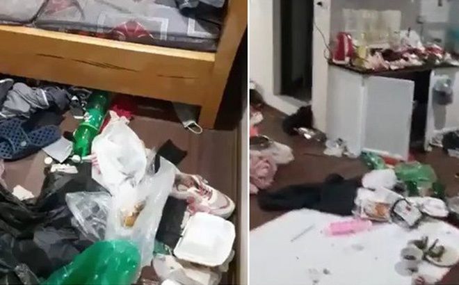 Nữ sinh ở quá bừa bộn, cả căn phòng ngập tràn trong rác