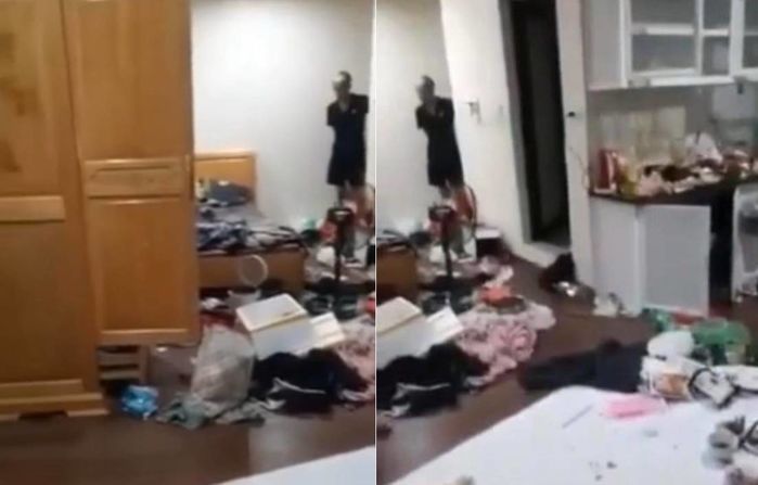 Nữ sinh ở quá bừa bộn, cả căn phòng ngập tràn trong rác