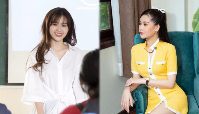 Đọ style 2 mỹ nhân Vbiz là giảng viên đại học: Midu nữ tính, ngọt ngào