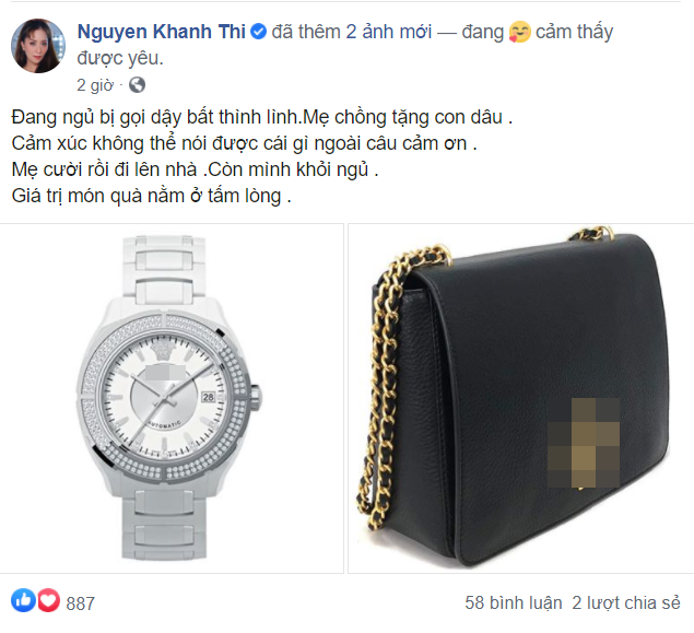 Sao Việt được bố mẹ đối phương tặng quà đắt tiền: Lâm Khánh Chi 9 tỷ