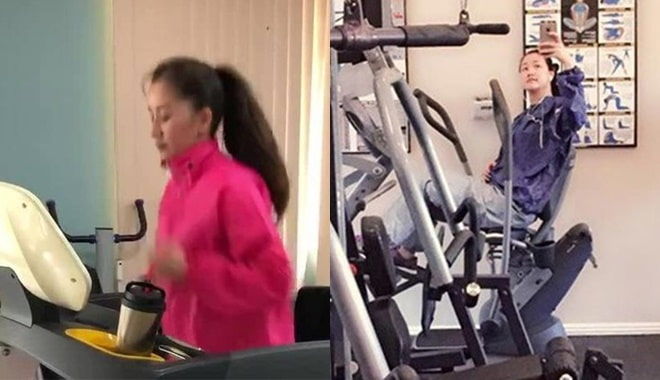 Sao Việt tập gym mùa dịch: Hết đeo khẩu trang lại mặc áo mưa phòng bị
