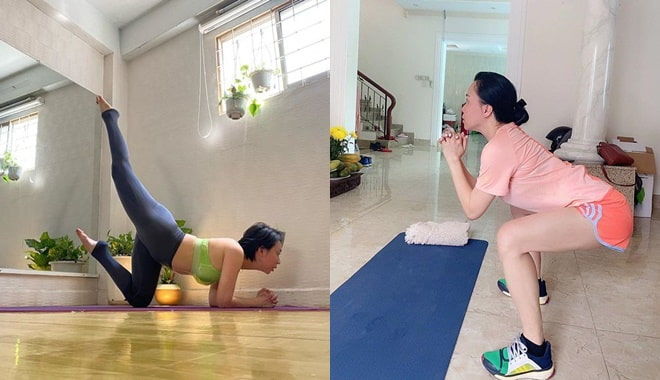 Sao Việt tập gym mùa dịch: Hết đeo khẩu trang lại mặc áo mưa phòng bị