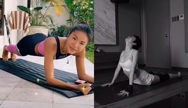Sao Việt tập gym mùa dịch: Hết đeo khẩu trang lại mặc áo mưa phòng bị