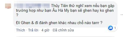 Thủy Tiên phủ nhận việc ám chỉ màn đánh ghen của Âu Hà My