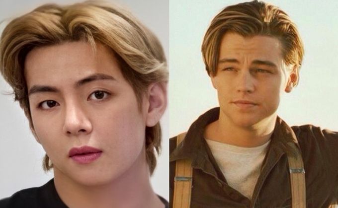 Để tóc vàng lãng tử, V (BTS) được ví đẹp như Leonardo DiCaprio