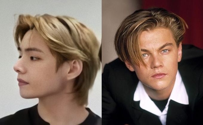 Để tóc vàng lãng tử, V (BTS) được ví đẹp như Leonardo DiCaprio