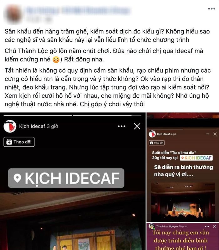 Vở kịch Tía ơi Má dìa vẫn diễn giữa tình hình dịch Covid-19