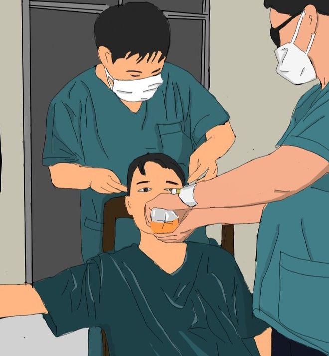 Cảm động bức tranh nàng 9x vẽ tặng các bác sĩ ngày đêm chống Covid-19