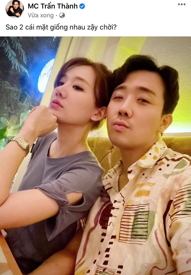 Trấn Thành khoe ảnh tướng phu thê với Hari Won