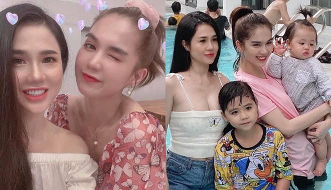 Chị gái Ngọc Trinh sau 2 lần sinh nở vẫn tự tin khoe eo con kiến