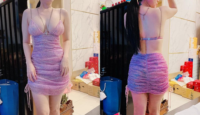 Chị gái Ngọc Trinh sau 2 lần sinh nở vẫn tự tin khoe eo con kiến