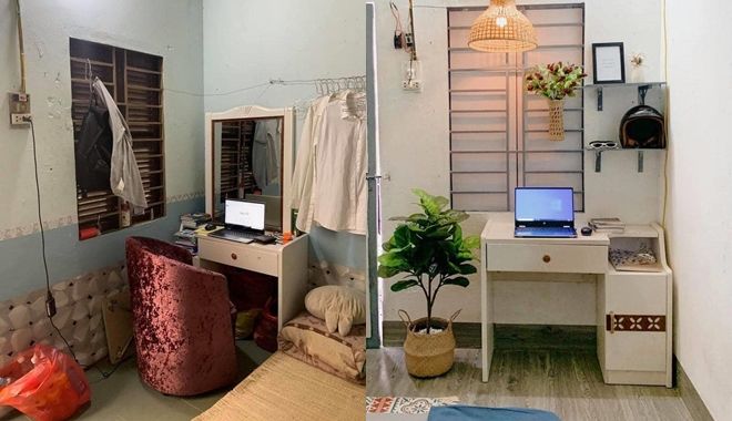 Trong 3 ngày, cô gái biến trọ cũ thành không gian mới tiện nghi