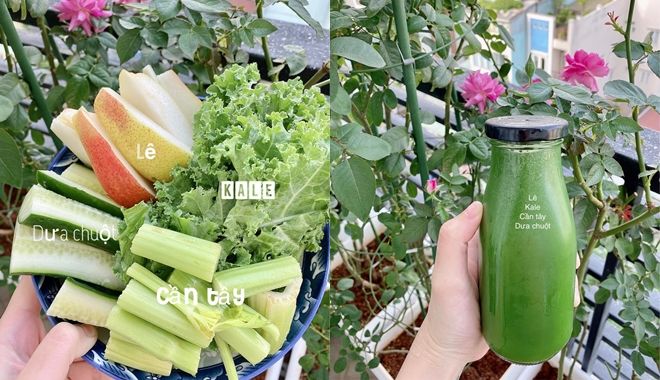 Công thức mix rau củ quả thành nước ép giúp giữ dáng, thanh lọc cơ thể