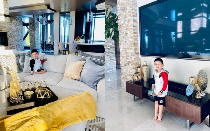Con trai Đan Trường phụ mẹ trang trí biệt thự triệu đô