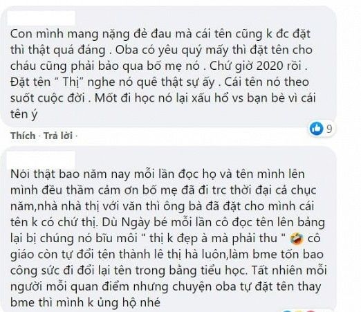 Mẹ chồng đặt tên cháu có lót “Thị”, con dâu giãy nảy đòi đổi lại
