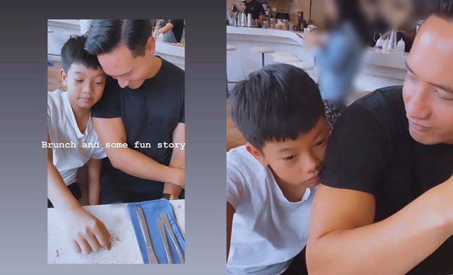 Hà Hồ hạnh phúc khoe ảnh Kim Lý và con trai Subeo thân thiết