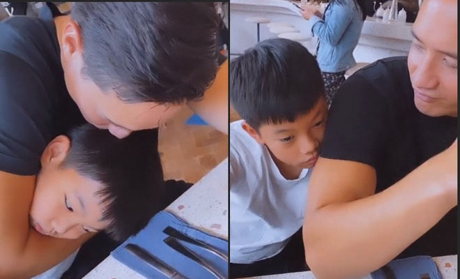 Hà Hồ hạnh phúc khoe ảnh Kim Lý và con trai Subeo thân thiết