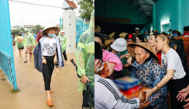 Hình ảnh sao Việt giản dị đi thiện nguyện khiến vạn người thương