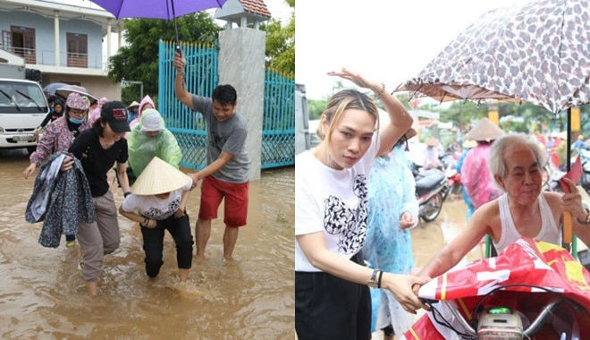 Hình ảnh sao Việt giản dị đi thiện nguyện khiến vạn người thương