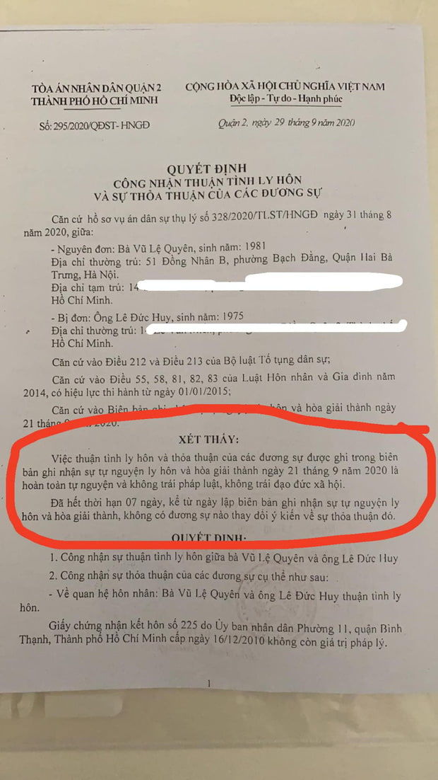 10 năm hôn nhân của Lệ Quyên và ông xã doanh nhân tan vỡ