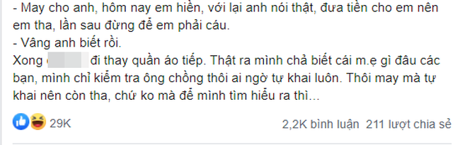 Vợ cao tay thử chồng: Chẳng chì chiết, chỉ vài câu chồng khai sạch