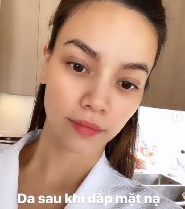 Mặt mộc của Hà Hồ khi mang bầu song thai