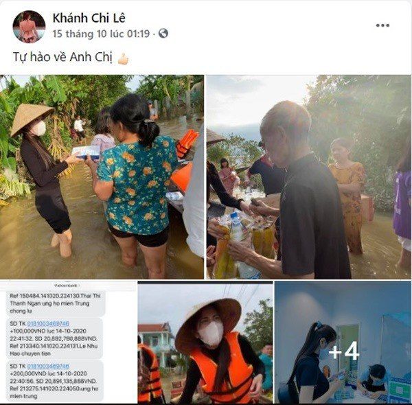 Thủy Tiên được cả nhà chồng cổ vũ tinh thần khi ra miền Trung cứu trợ